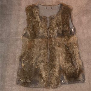 Faux fur vest with pockets